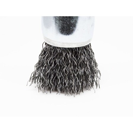 1x1/4 Crimped Wire End Brush - Carbon